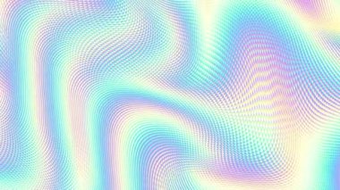 Abstract wavy looping video. Seamless holographic psychedelic wavy background for loop playback.