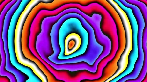 Abstract Wavy Looping Video Seamless Abstract Psychedelic Background Loop Playback — Vídeo de stock