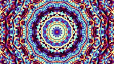 Süslü mandala döngü arka planı. Yuvarlak dönüşüm süsü. Kusursuz döngü retro Mandala.