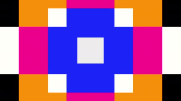 Geometrik Şekiller Hareket Dönüştürme Renkli Kareler Kesintisiz Döngü Görüntüleri — Stok video