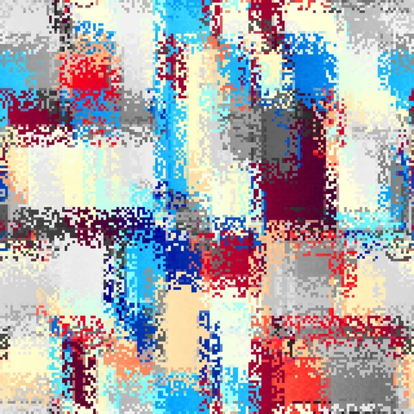 Vector Image Abstract Seamless Geometric Pattern Random Small Pixels Noise — Stok Vektör