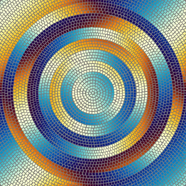 Motif Art Mosaïque Ronde Art Abstrait Fond Mosaïque Décorative Mandala — Image vectorielle