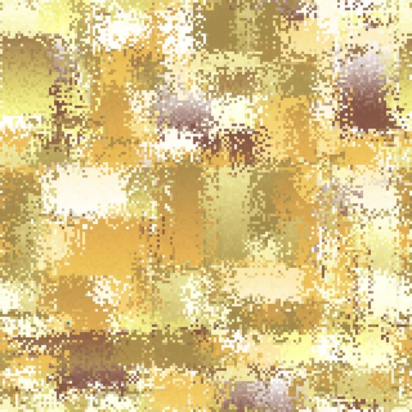 Vektorbild Abstrakte Nahtlose Goldtextur Mit Zufälligen Kleinen Pixeln Rauschtextur Dither — Stockvektor