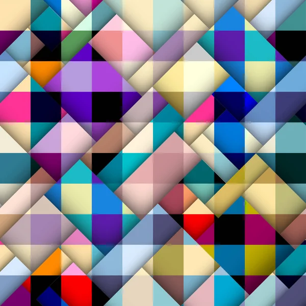 Seamless Geometric Abstract Pattern Block Design Style Vector Image Plaid — Stok Vektör