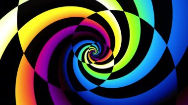 Devamlı dönen fütüristik dalgalı spiral 4k. Kusursuz döngü görüntüsü. Soyut sarmal.