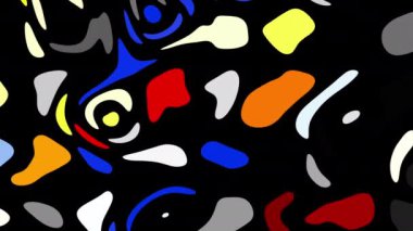 Abstract wavy looping 4k video. Seamless abstract psychedelic background for loop playback.
