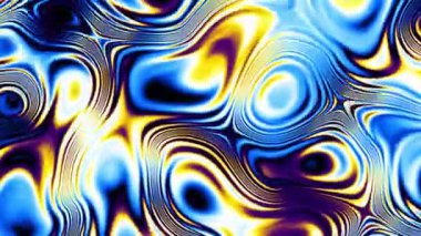Soyut dalgalı döngülü 4K video. Döngü oynatma için kusursuz soyut sıvı psychedelic arkaplan.