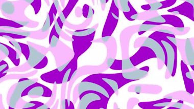 Soyut dalgalı döngülü 4K video. Döngü oynatmak için kusursuz soyut saykodelik arkaplan. Soyut dalgalı şekiller.