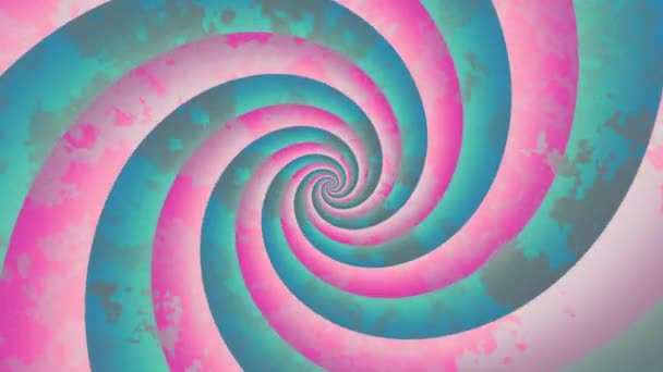 Berakhir Berputar Futuristik Spiral Rekaman Looping Mulus Vintage Grunge Spiral — Stok Video