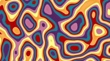 Soyut dalgalı döngülü 4K video. Döngü oynatma için kusursuz soyut saykodelik arkaplan.