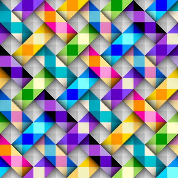 Image Vectorielle Sans Couture Patchwork Motif Carreaux Imitatine Rubans Entrelacés — Image vectorielle