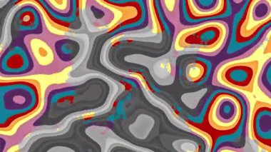 Soyut dalga döngüsü videosu. Döngü çalma için kusursuz soyut grunge retro psychedelic arkaplan.