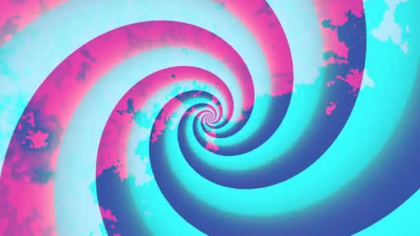 Niekończąca Się Futurystyczna Spirala Płynny Zapętlony Materiał Stara Spirala Grunge — Wideo stockowe