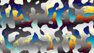 Soyut dalga döngüsü videosu. Döngü çalma için kusursuz soyut grunge retro psychedelic arkaplan.