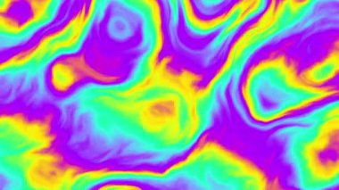 Soyut dalgalı döngülü 4K video. Döngü oynatma için kusursuz soyut dalgalı psikedelik arkaplan.