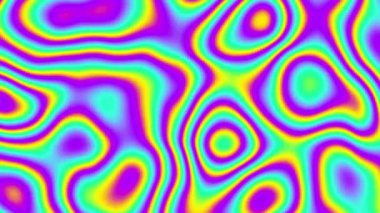 Soyut dalgalı döngülü 4K video. Döngü oynatma için kusursuz soyut dalgalı psikedelik arkaplan.