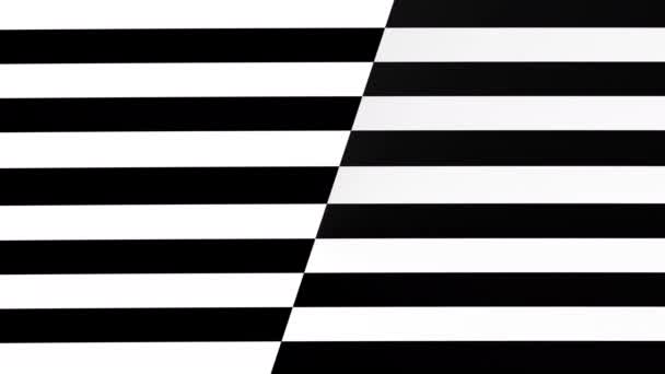 Déplacement Géométrique Noir Blanc Formes Simple Géométrique Abstrait Images Boucle — Video