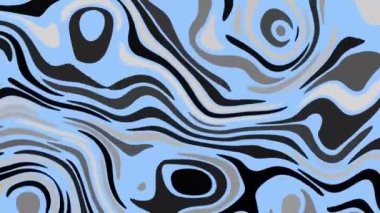 Soyut dalgalı döngülü 4K video. Döngü oynatma için kusursuz soyut dalgalı psikedelik arkaplan.