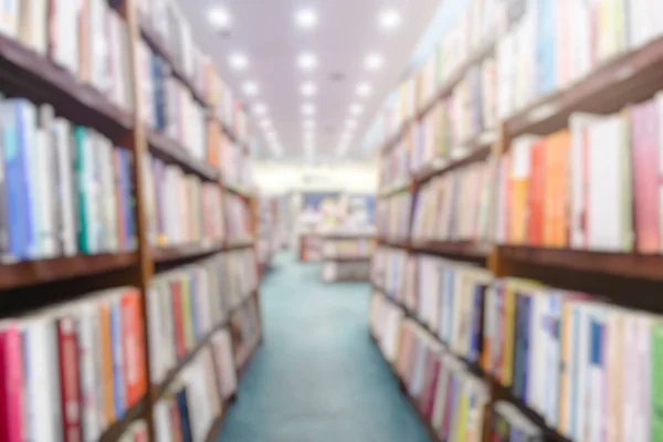 Unscharfer Hintergrund Abstraktes Verschwimmt Mit Leerem Buchladen Innenraum Nutzen Sie — Stockfoto