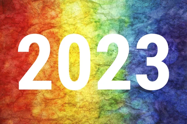 2023 Number Lgtb Textured Background — Stock Photo, Image