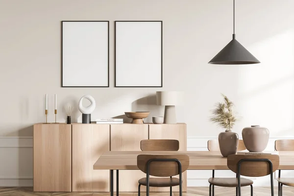 Intérieur Salle Lecture Avec Sièges Sur Parquet Commode Bois Avec — Photo