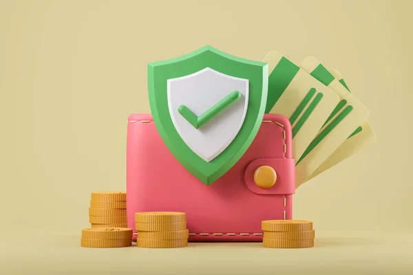 Creditcard Financiële Zekerheid Portemonnee Met Munten Geld Overmaken Betalen Cryptogeld — Stockfoto