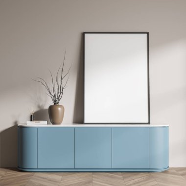 Villa oturma odasının iç tasarımı, mobilyalar, beyaz duvarlar, ahşap döşemeler. Rahatlama kavramı. 3d oluşturma