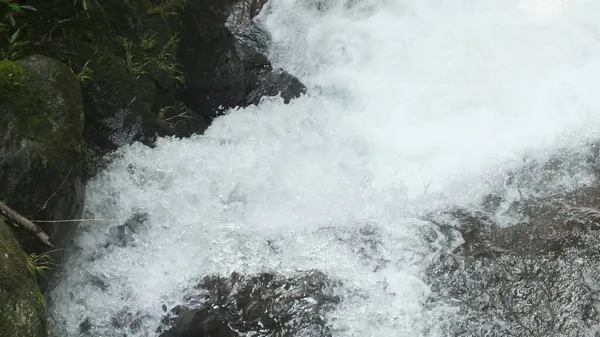 Río Roca Con Fondo Cascada Cidahu Sukabumi Oeste Java —  Fotos de Stock