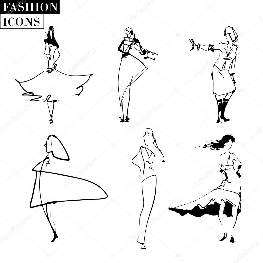 Set of fashion icons