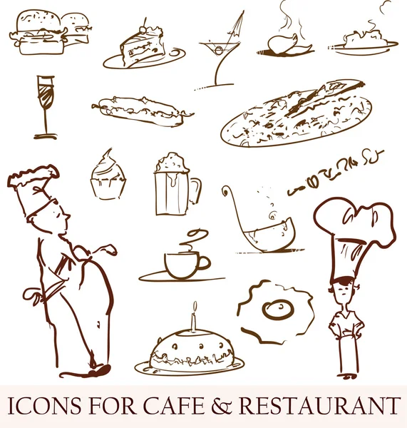 Iconos vectoriales para cocinar — Archivo Imágenes Vectoriales