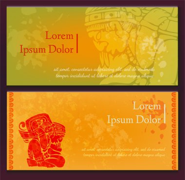 eski bir kağıt üzerinde Maya çizimleri