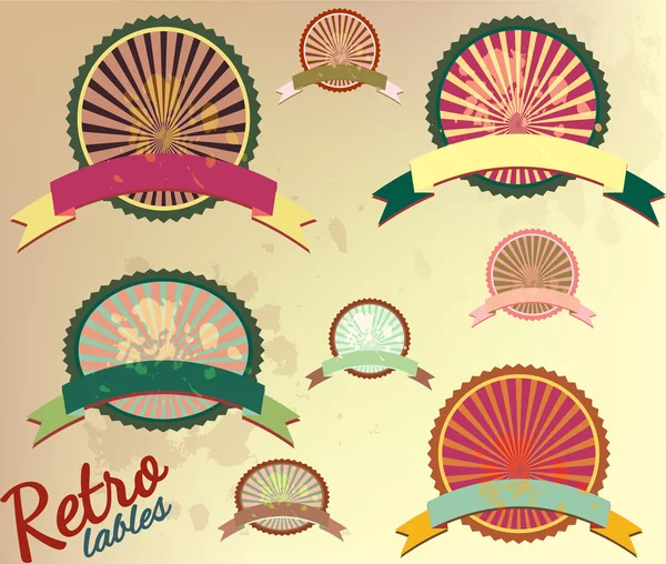 Retro etiketler kümesi