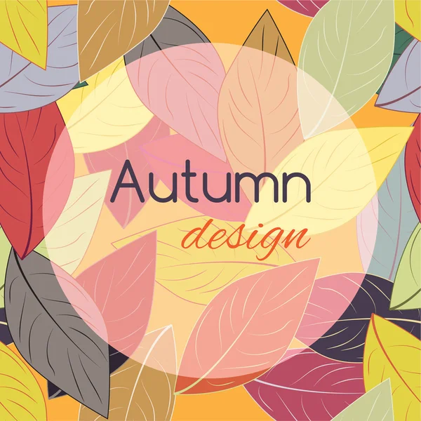Autumn leaves template — Stock Vector