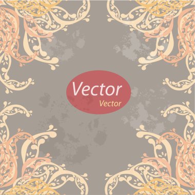 küçük ile printvector süs oryantal turuncu arka