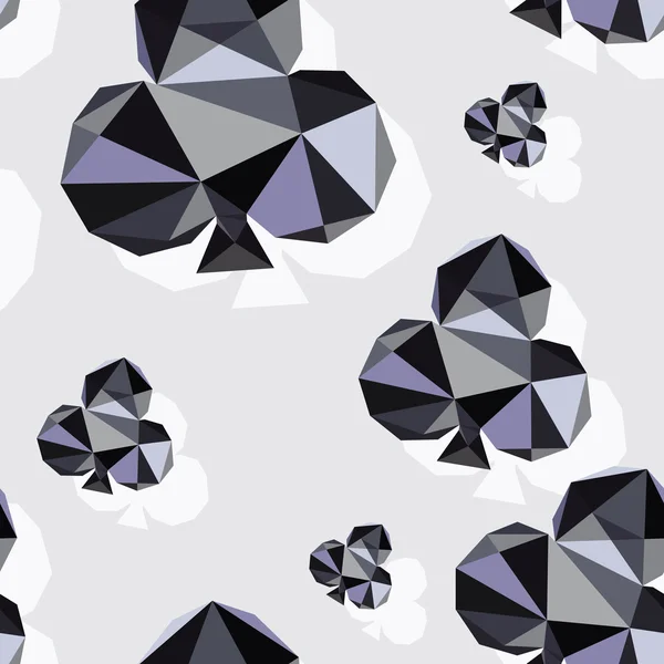 kart takım elbise ile origami tarzı arka plan: kulüpleri