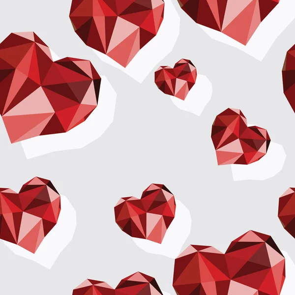 kart takım elbise ile origami tarzı arka plan: hearts