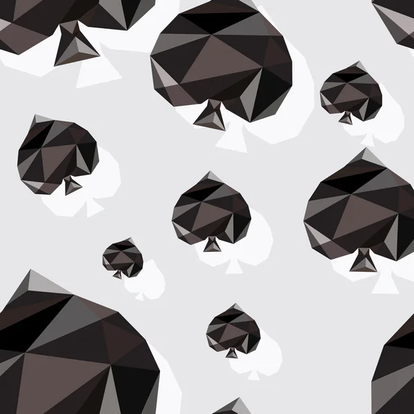 kart takım elbise ile origami tarzı arka plan: maça