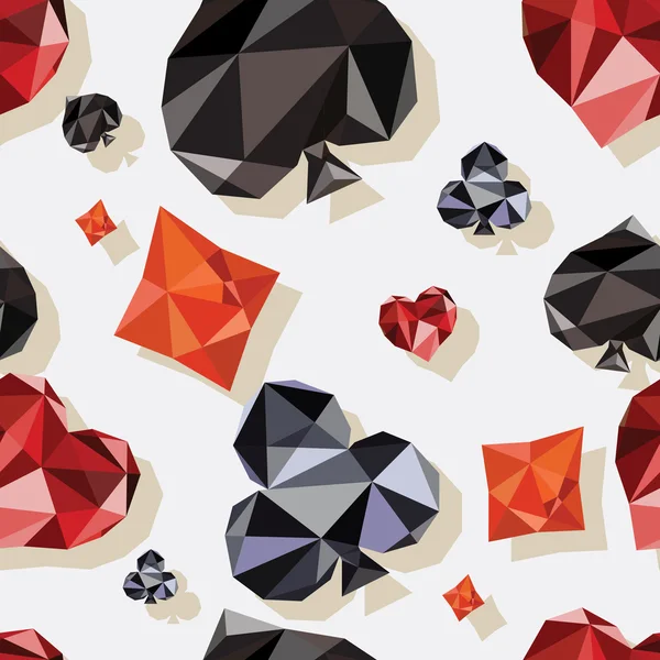 Sorunsuz vektör süsleme; karikatür tarzı; iskambil