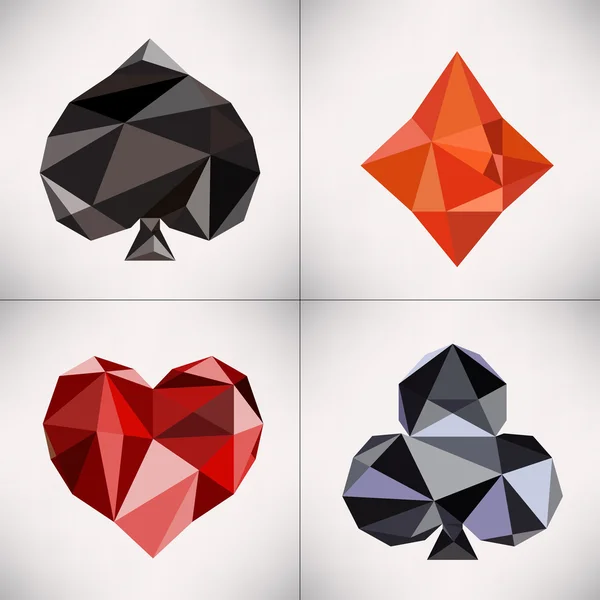 Conjunto de ternos de cartão estilo diamante — Fotografia de Stock