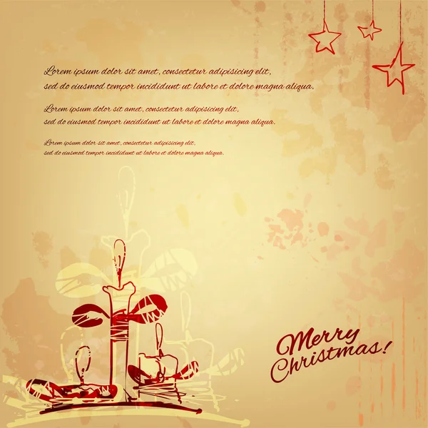 Noel vintage resimde; Şablon kartları ve afiş için