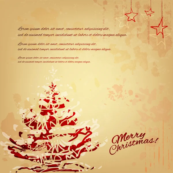 ख्रिसमस व्हिंटेज स्पष्टीकरण; कार्ड आणि पोस्टर साठी टेम्पलेट — स्टॉक व्हेक्टर
