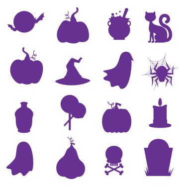 Vector signs, Halloween, symbols for the holiday