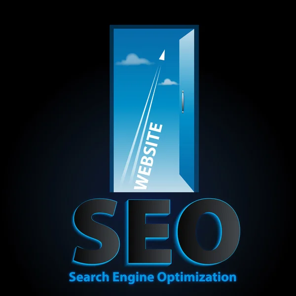 Seo website door — Stock Photo, Image