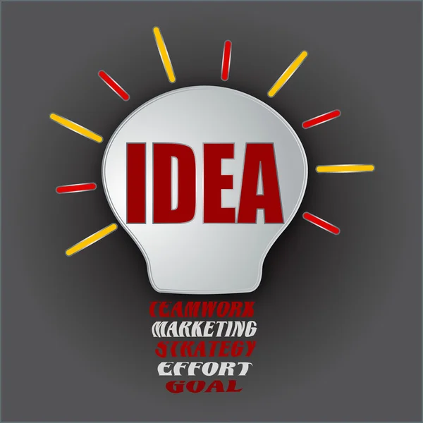 Idea bulb teamwork, marketing,strategy, effort, goal. — Stock Photo, Image