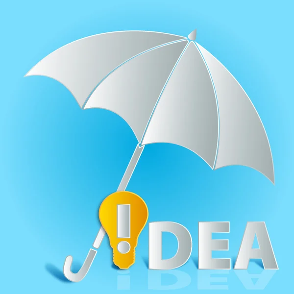 Idee-Glühbirnen-Schirm — Stockfoto