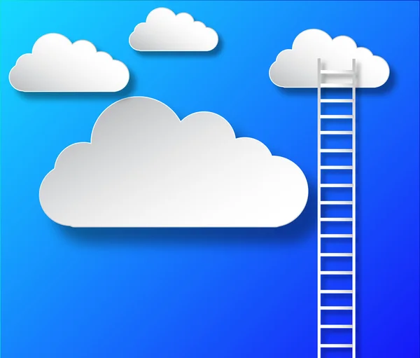Облака и лестница Стоковое Изображение