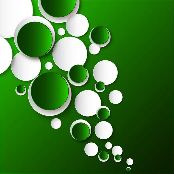 Witte groene cirkels Stockfoto
