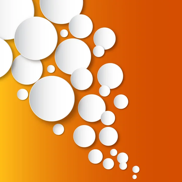 White circles on orange background. — Stock Photo, Image