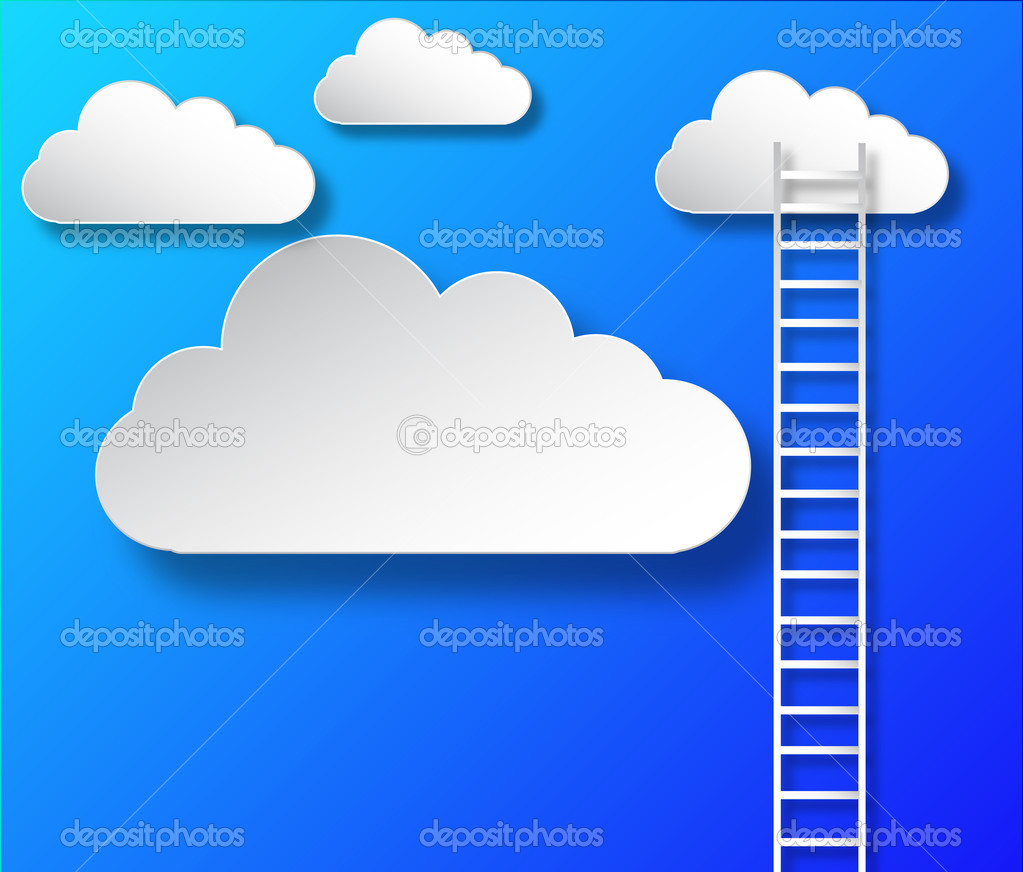 Clouds and ladder