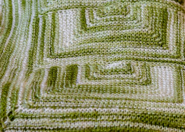 Mooie Gebreide Wollen Sjaal Traditioneel Ambachtelijk Type Gebreide Achtergrond Textuur — Stockfoto